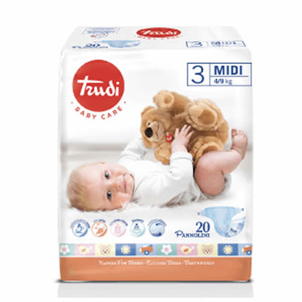 TRUDI BABY CARE PANNOLINO BAMBINI MIDI 4/9 KG 20 PEZZI