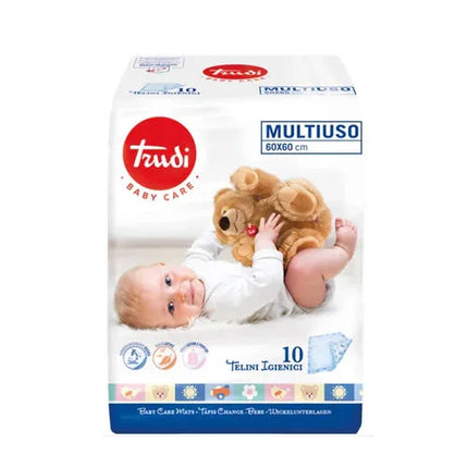 TRUDI BABY CARE TELINI MULTIUSO 60X60 CM 10 PEZZI - Farmaspeed