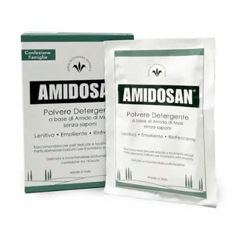 AMIDOSAN POLVERE DETERGENTE LENITIVA EMOLLIENTE RINFRESCANTE 14 BUSTE 40 G