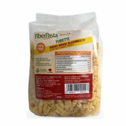 FIBERPASTA TUBETTI DA BRODO SENZA UOVO A BASSO INDICE GLICEMICO 400 G