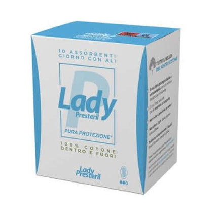 LADY PRESTERIL ASSORBENTI GIORNO CON ALI RIPIEGATI BIODEGRADABILI 10 PEZZI