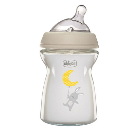 CHICCO BIBERON NAT FEEL VETRO 0M+ 250 ML