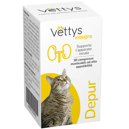 VETTYS INTEGRA DEPUR GATTO 30 COMPRESSE MASTICABILI