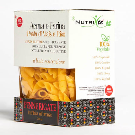 NUTRI TE' PENNE RIGATE ACQUA E FARINA MAIS E RISO 250 G