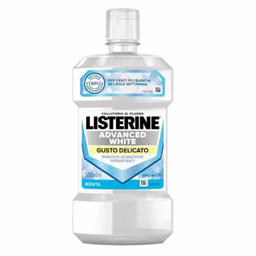 LISTERINE ADVANCED WHITE GUSTO DELICATO 500 ML - Farmaspeed