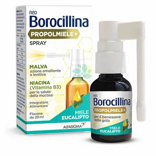 NEOBOROCILLINA PROPOLMIELE+ SPRAY MIELE EUCALIPTO 20 ML - Farmaspeed