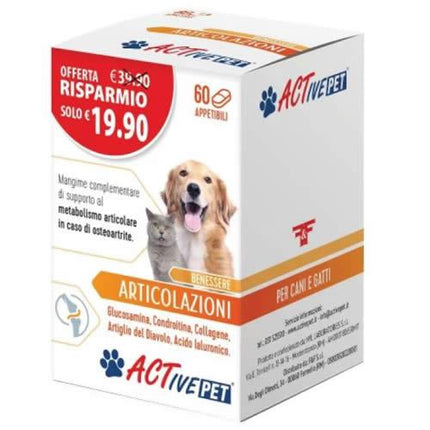 ACTIVE PET BENESSERE ARTICOLAZIONI 60 COMPRESSE APPETIBILI - Farmaspeed