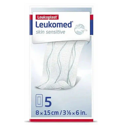 MEDICAZIONE IN TNT ADESIVO LEUKOMED SKIN SENSITIVE STERILE 8X15 CM 5 PEZZI - Farmaspeed