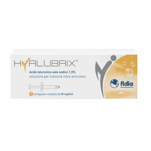 INTRA-ARTICULAR SYRINGE HYALUBRIX HYALURONIC ACID 1.5% 30 MG 2 ML NO ETO