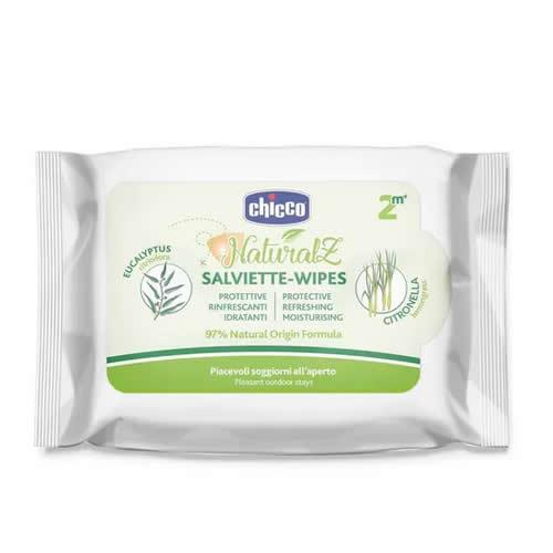 CHICCO ZANZA SALVIETTE NATURALE 20 PEZZI - Farmaspeed