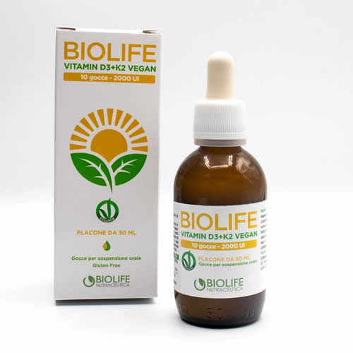 BIOLIFE VITAMIN D3+K2 VEGAN GOCCE 50 ML