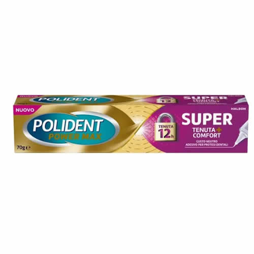 CREMA ADESIVA PROTESI DENTALI POLIDENT POWER MAX SUPER TENUTA+COMFORT 70 G