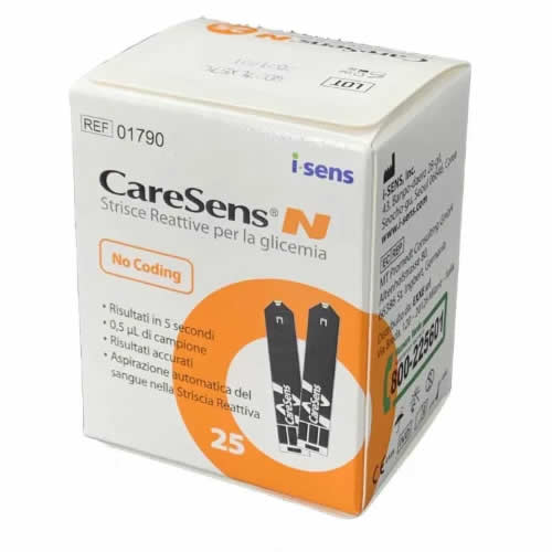 STRISCE MISURAZIONE GLICEMIA CARESENS N 25 PEZZI