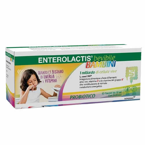 ENTEROLACTIS BAMBINI BEVIBILE 12 FLACONI DA 10 ML