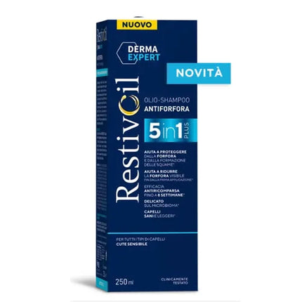 RESTIVOIL DERMA EXPERT SHAMPOO ANTIFORFORA 5 IN 1 250 ML - Farmaspeed
