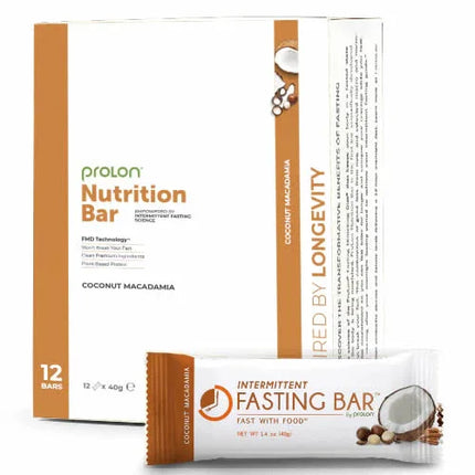 PROLON NUTRITION BAR NOCI DI MACADAMIA E COCCO BOX DA 12 PEZZI - Farmaspeed