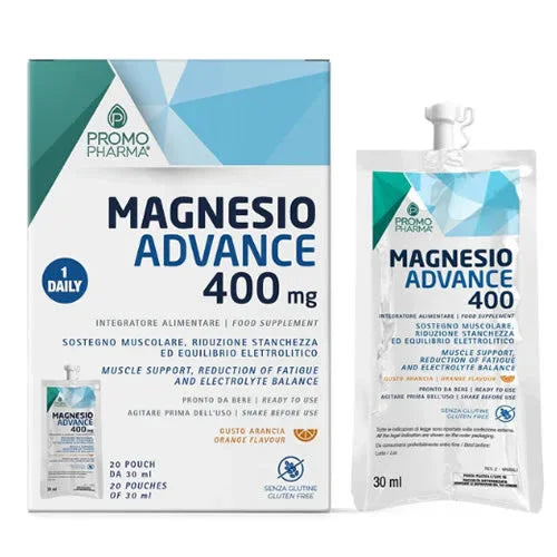 MAGNESIO ADVANCE 400 20 POUCH DA 30 ML - Farmaspeed