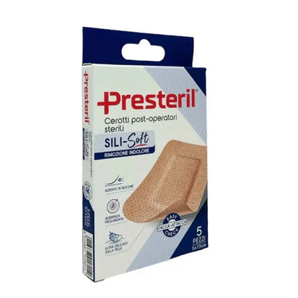 CEROTTO PRESTERIL SILI-SOFT SKIN POST OPERATORIO 5X7,5 CM 5 PEZZI - Farmaspeed