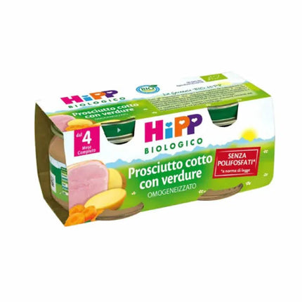 HIPP BIO OMOGENEIZZATO PROSCIUTTO CON VERDURE 2 PEZZI DA 80 G - Farmaspeed