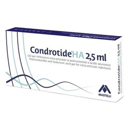 Intra-articular syringe chondrotide has polynucleotides 2% 2.5ml
