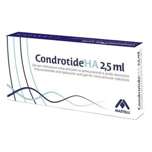 Intra-articular syringe chondrotide has polynucleotides 2% 2.5ml