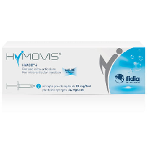 HYMOVIS HYADD4  SIRINGA INTRA-ARTICOLARE PRERIEMPITA  ESADECILLAMIDE ACIDO IALURONICO 24MG/3ML 2 PEZZI DA 3 ML
