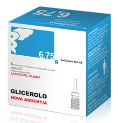 GLICEROLO NA ADULTI 6,75 G SOLUZIONE RETTALE 6 CONTENITORI MONODOSE CON CAMOMILLA E MALVA