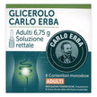 GLICEROLO ADULTI 6,75 G SOLUZIONE RETTALE 6 CONTENITORI MONODOSE CON CAMOMILLA E MALVA - Farmaspeed