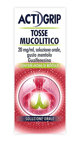 ACTIGRIP TOSSE MUCOL 20 MG/ML SOLUZIONE ORALE FLACONE VETRO DA 150 ML - Farmaspeed