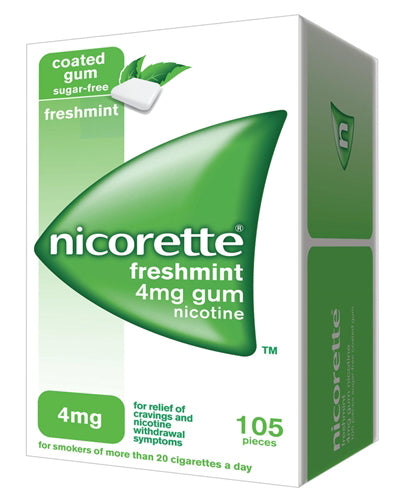 NICORETTE 4 MG GOMME DA MASTICARE MEDICATE GUSTO MENTA FORTE 105 GOMME