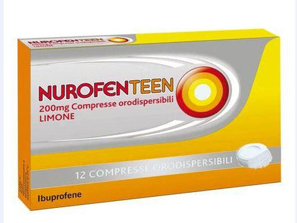 NUROFENTEEN 200 MG COMPRESSE ORODISPERSIBILI 12 COMPRESSE ORODISPERSIBILI LIMONE IN BLISTER PVC/AL/POLIAMIDE/AL - Farmaspeed
