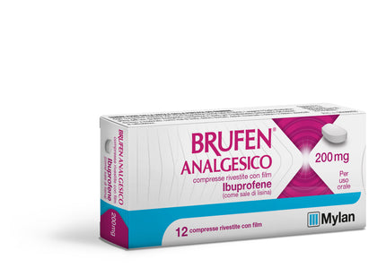 BRUFEN ANALGESICO 200 MG COMPRESSE RIVESTITE CON FILM12 COMPRESSE IN BLISTER PVC/ACLAR/AL/VMCH