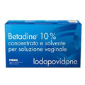 BETADINE "10% CONCENTRATO E SOLVENTE PER SOLUZIONE VAGINALE"5 FLACONI 140 ML + 5 FIALOIDI 10 ML + 5 CANNULE" - Farmaspeed