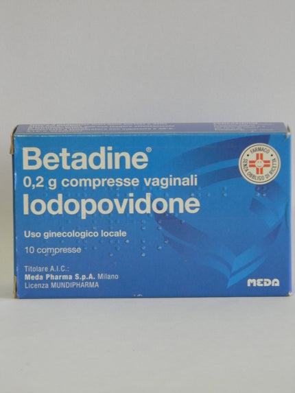BETADINE 0,2 G COMPRESSE VAGINALI 10 COMPRESSE