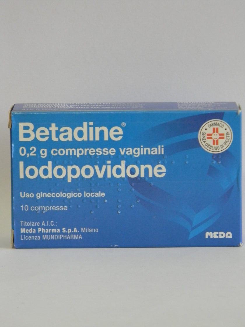 BETADINE 0,2 G COMPRESSE VAGINALI 10 COMPRESSE
