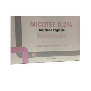 MICOTEF 0,2% SOLUZIONE VAGINALE 5 CONTENITORI MONODOSE 150 ML - Farmaspeed
