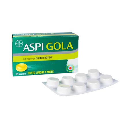 ASPI GOLA 8,75 MG PASTIGLIA GUSTO MIELE LIMONE 24 PASTIGLIE IN BLISTER PVC/PVDC/ALLUMINIO