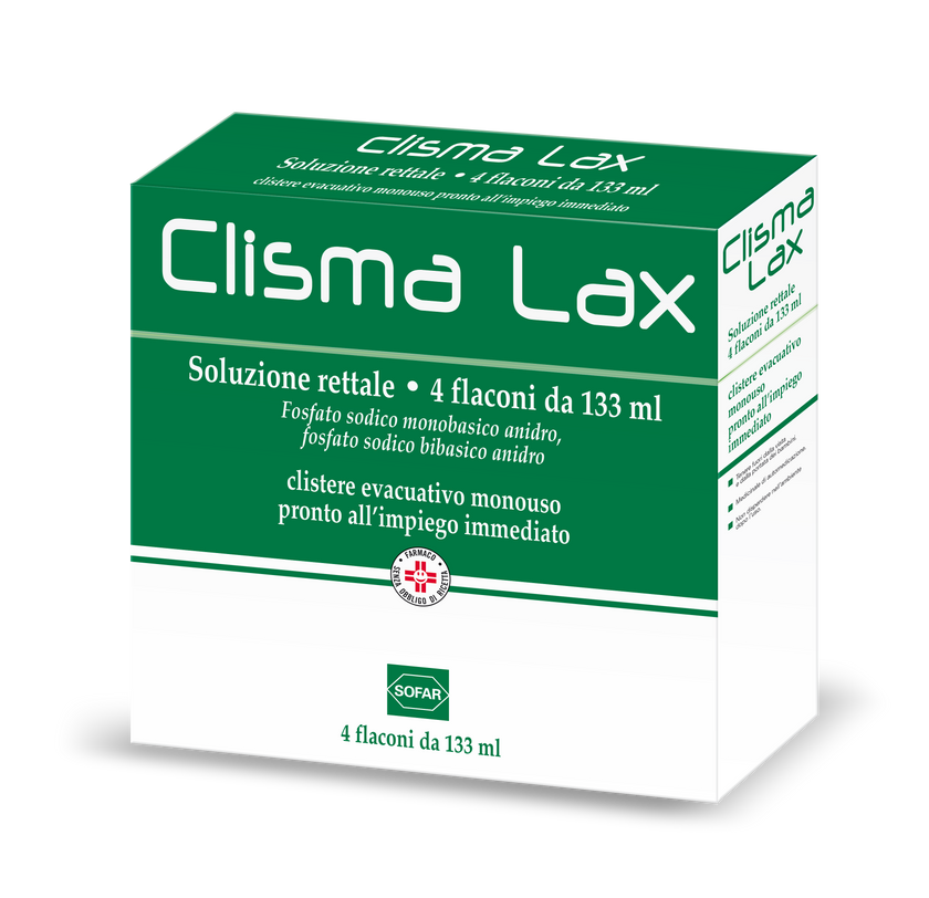 CLISMALAX RECTAL SOLUTION 4 BOTTLES OF 133 ML