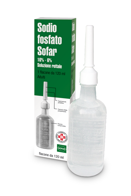 SODIO FOSFATO ALFA ADULTI 16%/6% SOLUZIONE RETTALE 1 FLACONE 120 ML