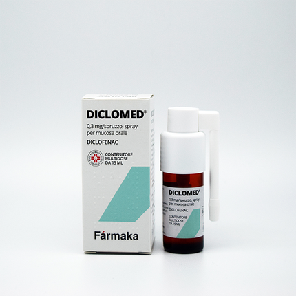 DICLOMED 0,3 MG/SPRUZZO, SPRAY PER MUCOSA ORALE FLACONE 15 ML