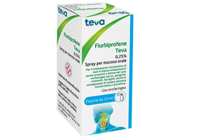 FLURBIPROFENE TE 0,25% SPRAY PER MUCOSA ORALE 1 FLACONE IN VETRO DA 15 ML