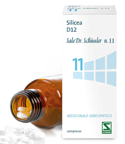 SALE DR SCHUSSLER N.11 SIL D12 COMPRESSE 1 FLACONE IN VETRO DA 200 COMPRESSE - Farmaspeed