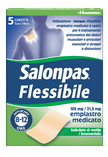 SALONPAS FLESSIBILE 105 MG/31,5 MG EMPIASTRO MEDICATO 5 EMPIASTRI IN BUSTINA CELLOPANE/PE/AL/PE