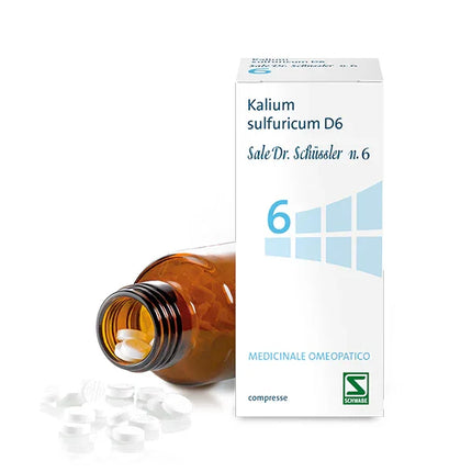 SALE DR SCHUSSLER N.6 KASU D6 COMPRESSE 1 FLACONE IN VETRO DA 200 COMPRESSE - Farmaspeed