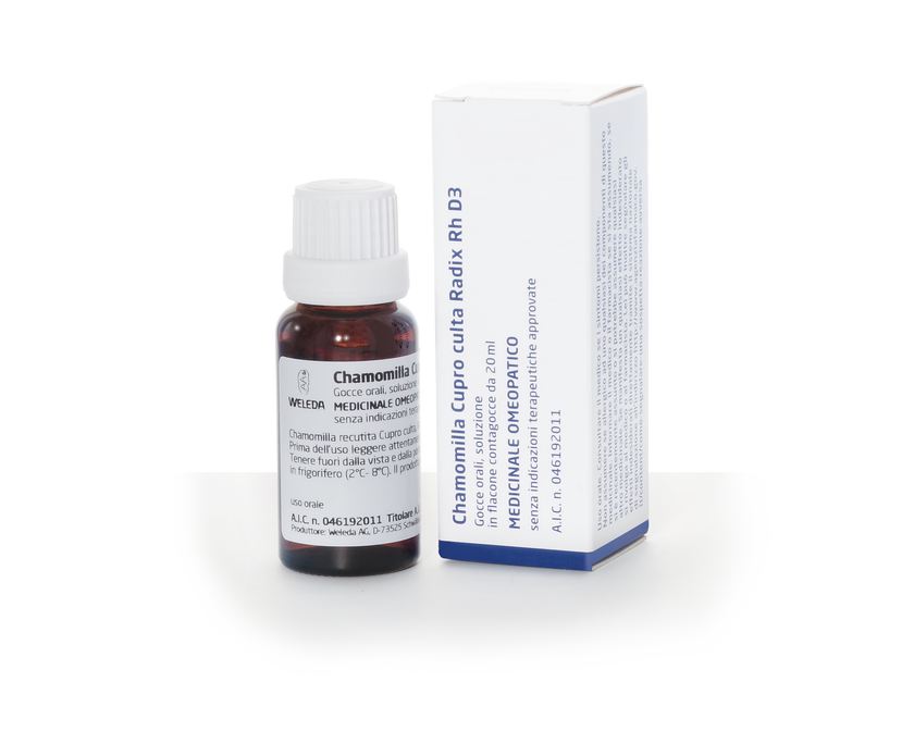 CHAMOMILLA CUPR 3 DH GOCCE ORALI SOLUZIONE 1 FLACONE CONTAGOCCE IN VETRO DA 20 ML