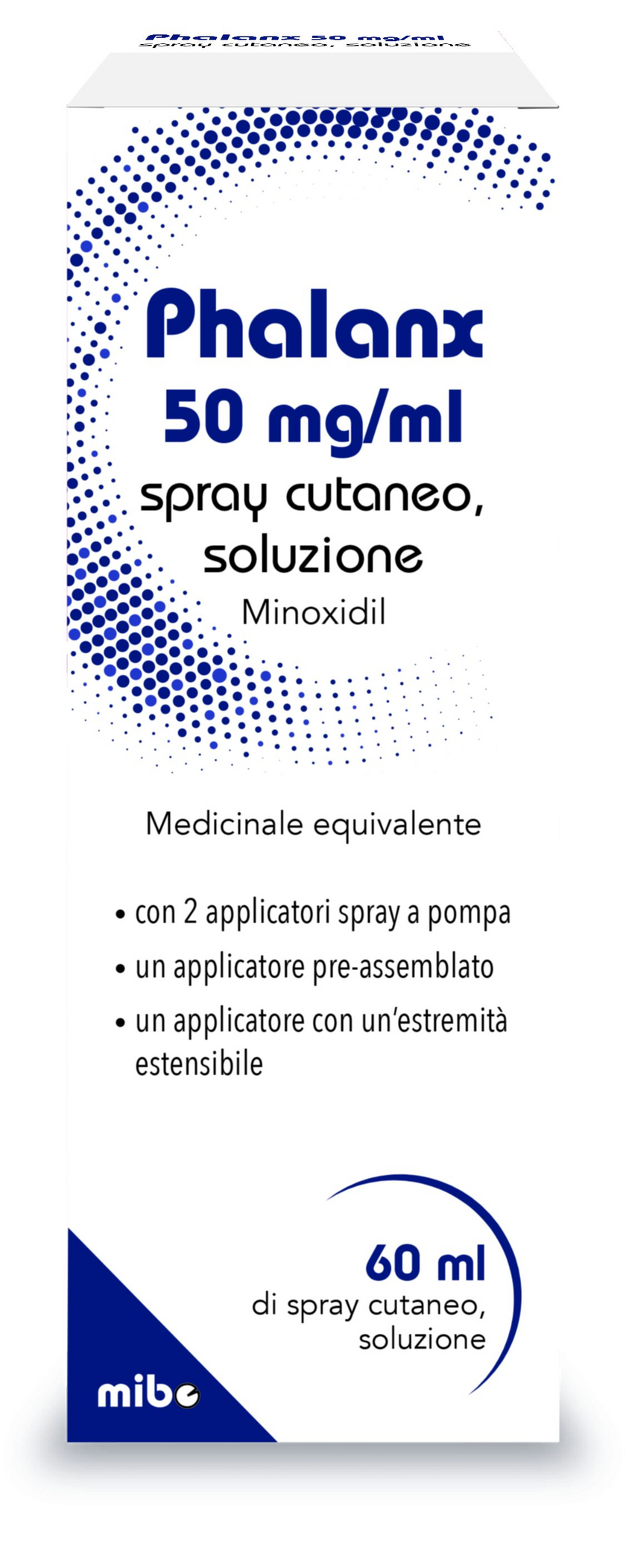PHALANX 50 MG/ML SPRAY CUTANEO SOLUZIONE 1 FLACONE IN HDPE DA 60 ML CON 2 APPLICATORI