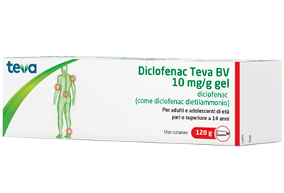DICLOFENAC TEVA 10 MG/G GEL 1 TUBO IN AL DA 120 G
