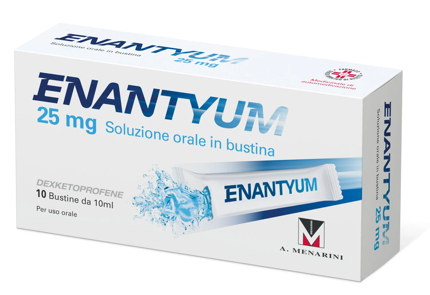 ENANTYUM 25 MG SOLUZIONE ORALE IN BUSTINA 10 BUSTINE MONODOSE IN PES/AL/LDPE DA 10 ML - Farmaspeed