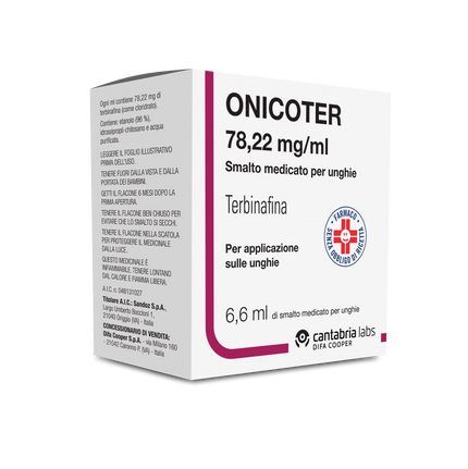 ONICOTER 78,22 MG/ML SMALTO MEDICATO PER UNGHIE 1 FLACONE IN VETRO DA 6,6 ML CON APPLICATORE