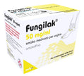 FUNGILAK 50 MG/ML SMALTO MEDICATO PER UNGHIE 1 FLACONE IN VETRO DA 3 ML CON 10 SPATOLE RIUTILIZZABILI 1 PORTA SPATOLA 30 SALVIETTINE DETERGENTI E 30 LIMETTE - Farmaspeed